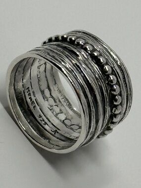 Silver ring - Jean Rachel - 925 Sterling silver ring - size 6